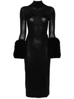 Alaa облегающее платье с манжетами-пузырями, серый