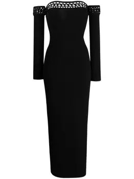 Alaa платье с открытыми плечами, черный