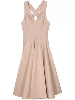 Alaa поплиновое платье миди, нейтральный цвет