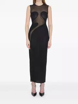 Alaa шелковое платье миди, черный