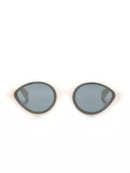 Alaa солнцезащитные очки в овальной оправе, белый