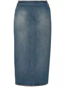 Alaa юбка-карандаш с завышенной талией, синий