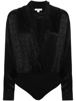 Alaa жаккардовое боди, черный