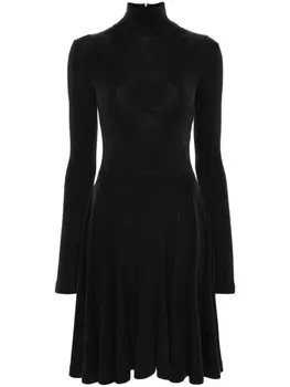 ALAINPAUL платье мини с вышитым логотипом, черный