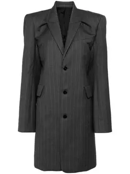ALAINPAUL шерстяной пиджак в тонкую полоску, серый