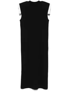 ALAINPAUL вышитое многослойное платье миди, черный