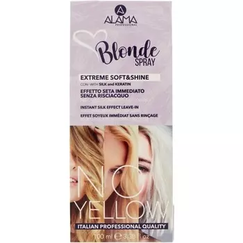 Alama Professional No Yellow Extreme Soft & Shine несмываемый спрей для светлых, седых и обесцвеченных волос 100 мл