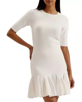 Алан Мини Платье-клеш Ted Baker, слоновая кость/кремовый