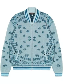 Alanui бомбер с жаккардовым узором, синий