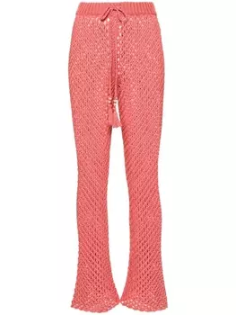 Alanui брюки A Love Letter To India в технике макраме, розовый