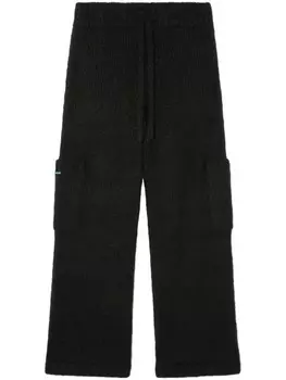 Alanui брюки из тончайшей трикотажной ткани, черный