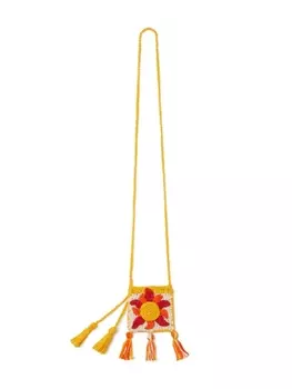 Alanui чехол для AirPods в технике кроше, нейтральный цвет