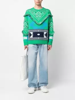 Alanui джемпер с принтом, зеленый