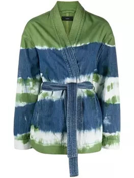 Alanui джинсовая куртка Magic Journey с запахом, синий