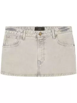 Alanui джинсовая юбка Glacier, серый