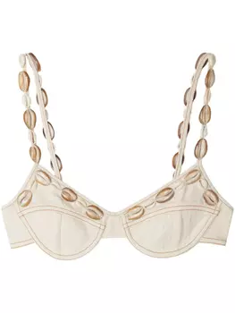 Alanui джинсовый бюстгальтер Ocean Dream, белый