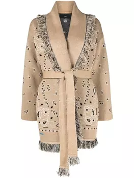 Alanui кардиган Bandana с поясом, нейтральный цвет