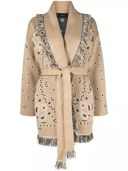 Alanui кардиган Bandana с поясом, нейтральный цвет