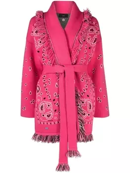 Alanui кардиган Bandana с поясом, розовый