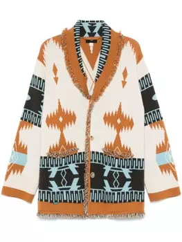 Alanui кардиган Icon Jacquard, оранжевый