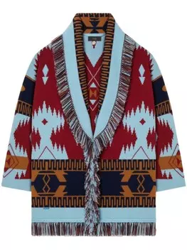 Alanui кардиган Icon Jacquard, синий