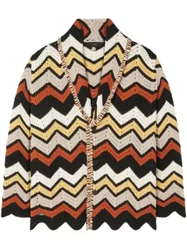 Alanui кардиган Kaleidoscopic с узором шеврон, черный