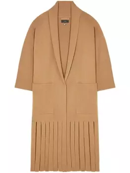 Alanui кардиган-пальто Fair Winds с бахромой, коричневый