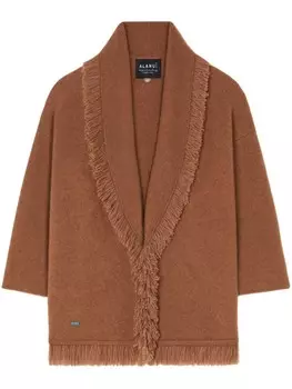 Alanui кардиган с бахромой, коричневый
