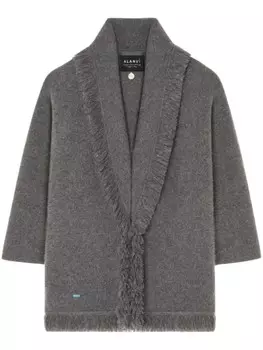 Alanui кардиган с бахромой, серый