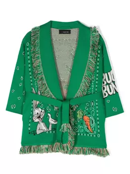 Alanui Kids кардиган Bugs Bunny, зеленый