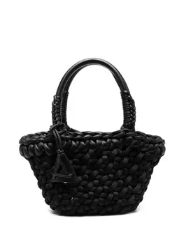 Alanui маленькая сумка-тоут Icon из рафии, черный