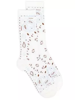 Alanui носки с узором, белый