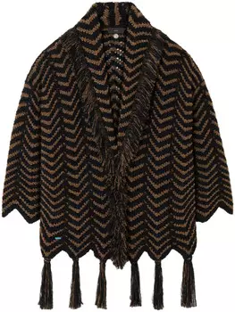 Alanui однобортное пальто Shady Beach, коричневый