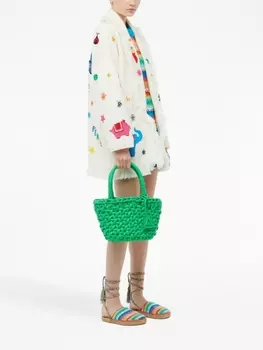 Alanui плетеная сумка-тоут, зеленый
