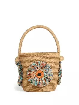 Alanui плетеная сумка-ведро, нейтральный цвет