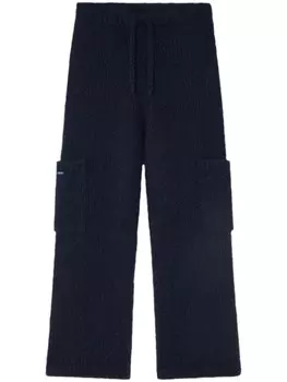 Alanui превосходные брюки в рубчик, синий