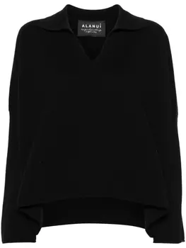 Alanui рубашка поло Finest в рубчик, черный