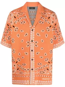 Alanui рубашка с короткими рукавами и принтом, оранжевый