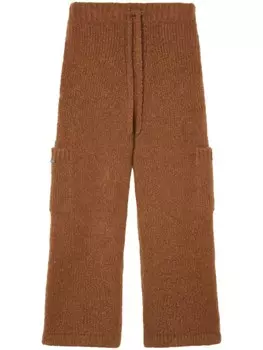 Alanui широкие трикотажные брюки Finest Pants, коричневый