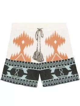 Alanui шорты-бермуды Icon, нейтральный