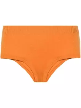 Alanui шорты Finest в рубчик с завышенной талией, оранжевый