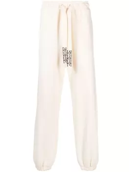 Alanui спортивные брюки Akasha с вышивкой, нейтральный цвет