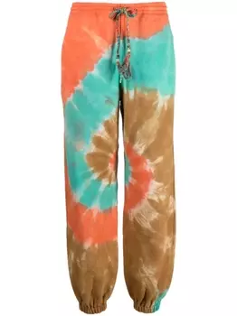 Alanui спортивные брюки California Dreaming с принтом тай-дай, оранжевый