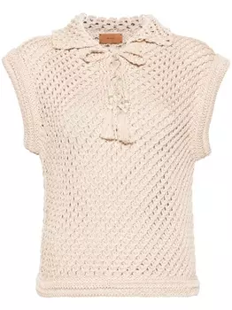 Alanui топ A Love Letter To India, нейтральный цвет