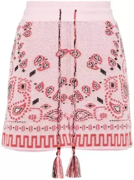 Alanui трикотажные шорты с узором, розовый