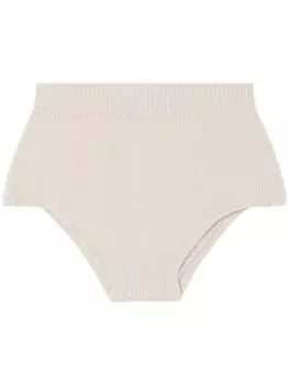 Alanui трикотажные шорты с завышенной талией, нейтральный цвет