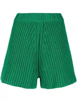Alanui трикотажные шорты с завышенной талией, зеленый