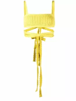 Alanui трикотажный бюстгальтер Caribbean Vibes, желтый