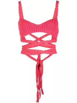 Alanui трикотажный топ Palm Springs, розовый