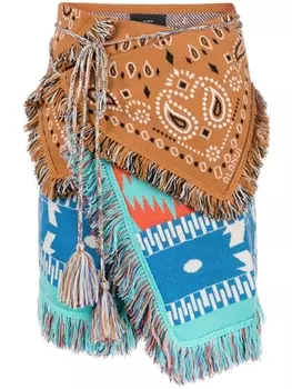 Alanui юбка Icon с принтом, коричневый